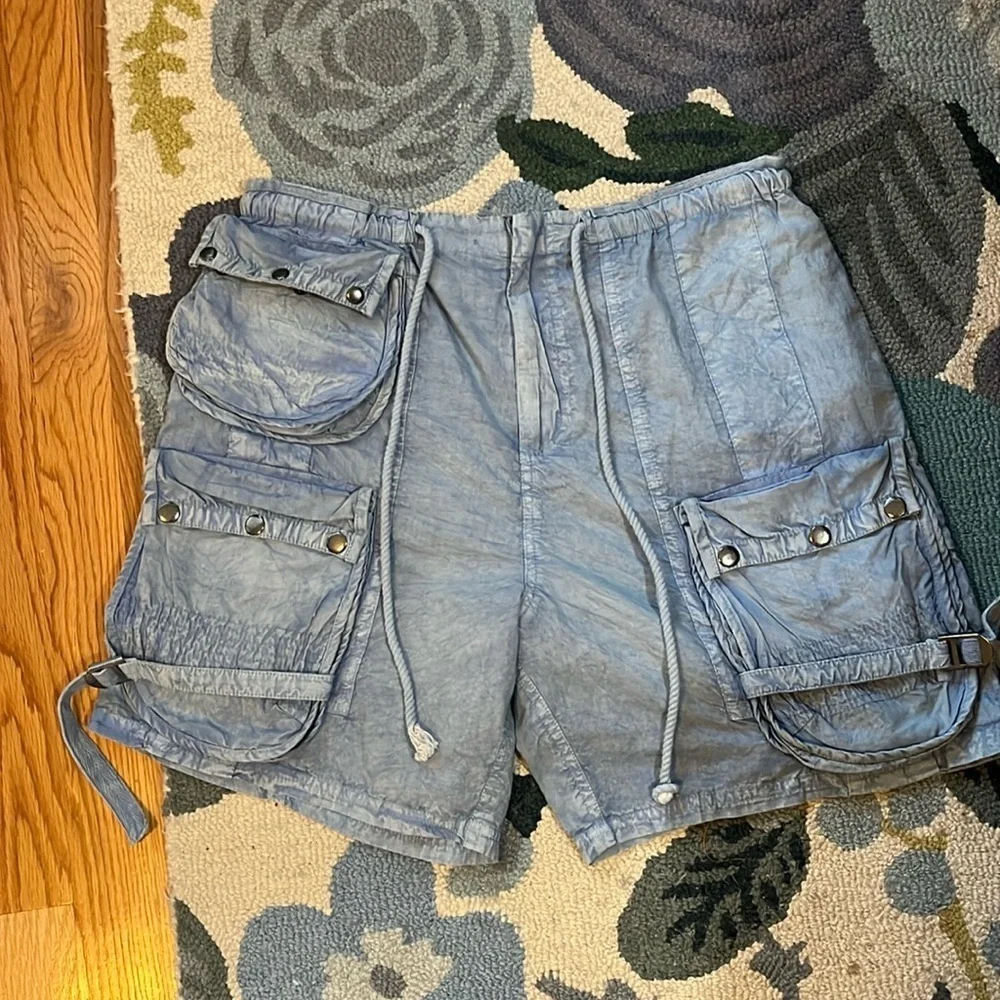 Free People Moon Bay Parachute Shorts in Cashmere Blue Sz Small NWT